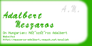 adalbert meszaros business card